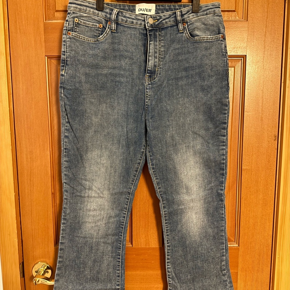 DUER Women's Blue Flare Jeans